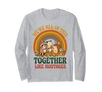 Estamos Todos Juntos como rehenes Funny Animal Retro 4 Manga Larga