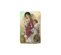 Estampa San Rafael Arcangel con Medalla, Religion/Religious Card