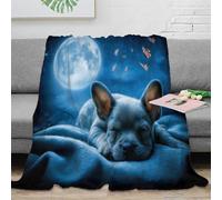 Estampado 3D Cachorro durmiendo Manta de Siesta Microfibra Ropa de Cama Lavable Night Fantasy Arte Manta de Oficina Suave para Regalos para compañeros de Trabajo 40x50inch(100x130cm)