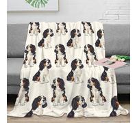 estampado 3D Cavalier King Charles manta para aire acondicionado microfibra ropa de cama ligera Perro ilustracion plaid para verano suave y transpirable anti-bolitas para verano 60x80inch(150x200cm)