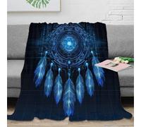 estampado 3D digital dreamgatocher manta de viaje microfibra ropa de cama compacta y suave cyberpunk futur plaid de viaje cálido transpirable anti-bolitas para uso versátil 80×90inch(200x230cm)