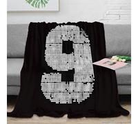 estampado 3D digital nine display manta para aire acondicionado microfibra ropa de cama suave pixel arte design manta de siesta esponjosa anti-bolitas para descanso en hogar 80×90inch(200x230cm)