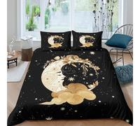 Estampado 3D Diosa de la Luna Protector de edredón Ropa de Cama con Funda de Almohada Suave Estilo de Arte fantástico Funda de edredón Ligero para niños jóvenes Trabajadores Single（135x200cm）