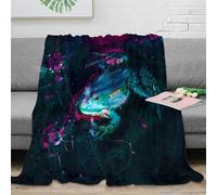 Estampado 3D Frog in Water Manta para Aire Acondicionado Microfibra Ropa de Cama esponjosa Nature Surreal Manta de sofá no desprende Pelusa para alquileres Juveniles 60x80inch(150x200cm)