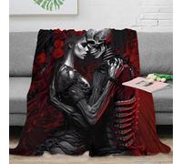 Estampado 3D Gothic Romance Plaid térmico Microfibra Ropa de Cama Anti-Bolitas Dark Fantasy Arte 1 Manta térmica Suave y cálida no desprende Pelusa para Noches frías 40x50inch(100x130cm)