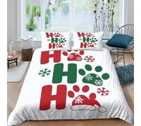 Estampado 3D HolidayPaws Cubierta de edredón Ropa de Cama con Funda de Almohada Secado rápido Protector de edredón Antiácaros para Trabajadores Adultos compañeros de Piso Double（200x200cm）