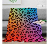 estampado 3D leopard print manta para todas las estaciones microfibra ropa de cama anti-bolitas Vibrant animal manta versátil no desprende pelusa para estudiantes todo el año 70×80inch(180x200cm)