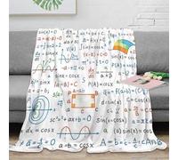 estampado 3D mathematical formulas manta de cama microfibra ropa de cama no desprende pelusa handwritten cal plaid de cama cálido y esponjoso anti-bolitas para habitación 70×80inch(180x200cm)