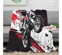estampado 3D motorbike racing manta para todas las estaciones ropa de cama suave stylized graphic design plaid térmico transpirable lavable para uso en cualquier estación 70×80inch(180x200cm)