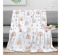estampado 3D Rainbow patterns manta microfibra ropa de cama cálida y transpirable Watercolor whimsical manta de habitación suave anti-bolitas no desprende pelusa para habitación 80×90inch(200x230cm)