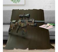estampado 3D sniper-rifle-precision-design manta de habitación microfibra ropa de cama no desprende pelusa plaid de habitación suave para regalos para nuevos propietarios 70×80inch(180x200cm)