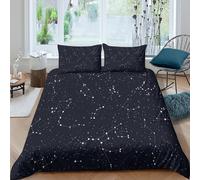 Estampado 3D StarryNightSky Funda de edredón Ropa de Cama con Funda de Almohada Calidad Funda para edredón Refinado para Padres compañeros Seres Queridos King（220x240cm）
