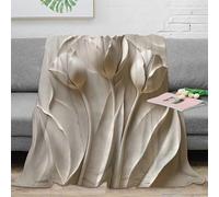 estampado 3D tulip wall arte manta de viaje microfibra ropa de cama compacta y suave modern minimalist decor plaid de viaje cálido transpirable anti-bolitas para uso versátil 60x80inch(150x200cm)