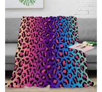 estampado 3D vibrant leopard print manta para aire acondicionado ropa de cama anti-bolitas colorido abstract plaid para verano suave para regalos para casas climatizadas 50x60inch(127x152cm)