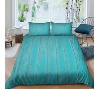 Estampado 3D Vibrant Teal Panels Protector de edredón Ropa de Cama con Funda de Almohada Exquisito Funda de edredón Lujoso para familias Parejas compañeros Super King（260x220cm）