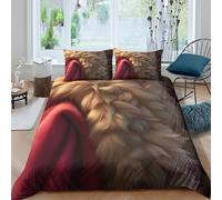 Estampado 3D Warm Winter Accessory Protector de edredón Ropa de Cama con Funda de Almohada Precioso Funda de edredón Bonito para familias Parejas compañeros Single（140x200cm）