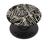 estampado abstracto maximalista de cebra con estampado animal de cebra PopSockets PopGrip Adhesivo