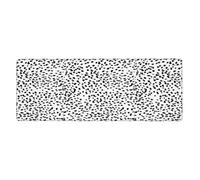 Estampado Animal Blanco y Negro de dálmata con Lunares,Alfombrilla de ratón Grande para Escritorio, Teclado de Ordenador, Base de Goma Antideslizante, 30 x 80 cm