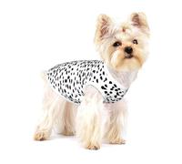 Estampado Animal Blanco y Negro de dálmata con Lunares,Camiseta de algodón sin Mangas para Mascotas, Chaleco Transpirable, Suave y elástico para Cachorros,L