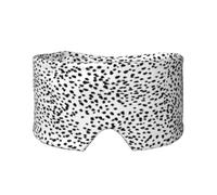 Estampado animal blanco y negro de dálmata con lunares,Máscara para ojos con bloqueo de luz y protección ocular completa para dormir, orejeras y ojos.