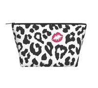 Estampado Animal con Forma De Beso, Bolsa de artículos de tocador Bolsa de Maquillaje Bolsa de cosméticos Bolsa de artículos de tocador de Viaje portátil