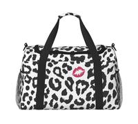 Estampado Animal con Forma de Beso,Bolsas Deportivas, Bolsos de Viaje Deportivos Cruzados de Mano, Bolsas de Viaje de Gran Capacidad para Mujeres y Hombres.