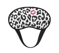 Estampado animal con forma de beso, Cubiertas oculares completas, antifaces para dormir que bloquean la luz, orejeras opacas para dormir