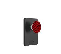 Estampado Animal de Cebra roja y Negra Linda estética a Rayas Y2K PopSockets PopWallet para MagSafe
