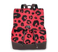 Estampado animal de leopardo, león y tigre,Mochila para mujer, impermeable, ligera, de piel sintética, moderna, para viajes.