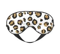 Estampado animal de leopardo negro con purpurina dorada, Cubreojos completos Antifaz bloqueador de luz Antifaz para dormir Antifaz suave con los ojos vendados Noche