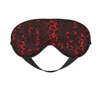 Estampado animal de leopardo rojo oscuro, Cubreojos completos Antifaz bloqueador de luz Antifaz para dormir Antifaz suave con los ojos vendados Noche