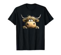 Estampado Animal de Vaca de Las Tierras Altas 'Boris' Camiseta