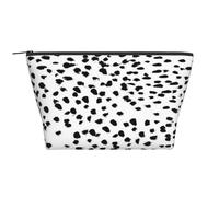 Estampado Animal en Blanco y Negro con Lunares dálmatas, Bolsa de artículos de tocador Bolsa de Maquillaje Bolsa de cosméticos Bolsa de artículos de tocador de Viaje portátil