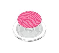 Estampado Animal Zebra Lindo Rosa Rayas Estética Y2K PopSockets PopGrip para MagSafe