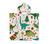 Estampado Animales Animados Poncho De Surf con Capucha para Niños Y Adultos
