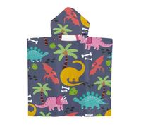 Estampado Animales Animados Poncho De Surf con Capucha para Niños Y Adultos