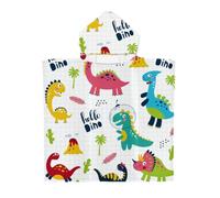 Estampado Animales Animados Poncho De Surf con Capucha para Niños Y Adultos