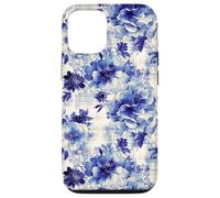 Estampado Atemporal de Flores Azules de inspiración Antigua Carcasa para iPhone 12/12 Pro
