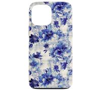 Estampado Atemporal de Flores Azules de inspiración Antigua Carcasa para iPhone 13 Pro MAX