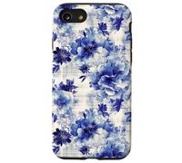 Estampado Atemporal de Flores Azules de inspiración Antigua Carcasa para iPhone SE (2020) / 7/8