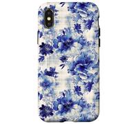 Estampado Atemporal de Flores Azules de inspiración Antigua Carcasa para iPhone X/XS