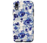 Estampado Atemporal de Flores Azules de inspiración Antigua Carcasa para iPhone XR