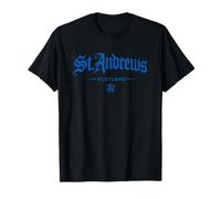 Estampado Azul Envejecido de St. Andrews Scotland Rampant Lion Camiseta