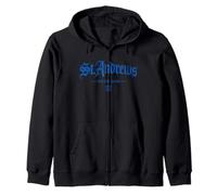 Estampado Azul Envejecido de St. Andrews Scotland Rampant Lion Sudadera con Capucha