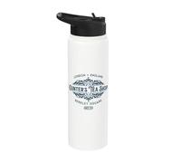Estampado azul marino de Gunter's Tea Shop Berkley Square, Londres, Inglaterra Stainless Steel Insulated Water Bottle