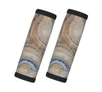 Estampado azul pálido de piedra ónix, 2 piezas de fundas para asas de equipaje, cubiertas suaves y cómodas para asas de equipaje. Etiqueta para equipaje.