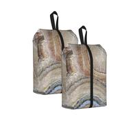 Estampado Azul pálido de Piedra ónix， Bolsas de Viaje para Zapatos (Paquete de 2), Bolsas Impermeables para Guardar Zapatos, Organizador de Zapatos para Viajes y hogar.