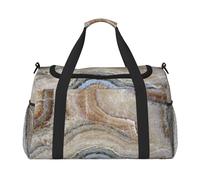 Estampado Azul pálido de Piedra ónix,Bolsas Deportivas, Bolsos de Viaje Deportivos Cruzados de Mano, Bolsas de Viaje de Gran Capacidad para Mujeres y Hombres.