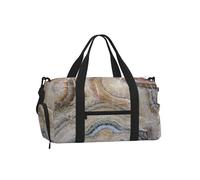 Estampado Azul pálido de Piedra ónix,Bolso Deportivo Bandolera de Mano, Bolsa de Deporte, Bolsa de Viaje de Gran Capacidad para Mujeres y Hombres.