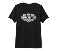 Estampado Blanco Adornado con Abeja del Manchester North England Camiseta Premium
